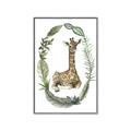 Picture of Palm Wreath Giraffe _GroupedProduct_Rectangle_Portrait_Mini_ _GroupedProduct_Rectangle_Portrait_Canvas_Framed_