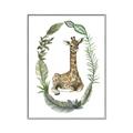 Picture of Palm Wreath Giraffe _GroupedProduct_Rectangle_Portrait_Mini_ _GroupedProduct_Rectangle_Portrait_Canvas_Framed_