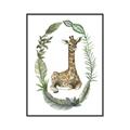 Picture of Palm Wreath Giraffe _GroupedProduct_Rectangle_Portrait_Mini_ _GroupedProduct_Rectangle_Portrait_Canvas_Framed_