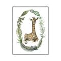 Picture of Palm Wreath Giraffe _GroupedProduct_Rectangle_Portrait_Mini_ _GroupedProduct_Rectangle_Portrait_Canvas_Framed_