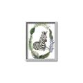 Picture of Palm Wreath Zebra _GroupedProduct_Rectangle_Portrait_Mini_ _GroupedProduct_Rectangle_Portrait_Canvas_Framed_