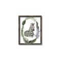 Picture of Palm Wreath Zebra _GroupedProduct_Rectangle_Portrait_Mini_ _GroupedProduct_Rectangle_Portrait_Canvas_Framed_