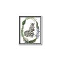 Picture of Palm Wreath Zebra _GroupedProduct_Rectangle_Portrait_Mini_ _GroupedProduct_Rectangle_Portrait_Canvas_Framed_
