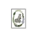 Picture of Palm Wreath Zebra _GroupedProduct_Rectangle_Portrait_Mini_ _GroupedProduct_Rectangle_Portrait_Canvas_Framed_