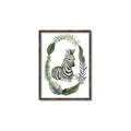 Picture of Palm Wreath Zebra _GroupedProduct_Rectangle_Portrait_Mini_ _GroupedProduct_Rectangle_Portrait_Canvas_Framed_