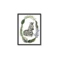 Picture of Palm Wreath Zebra _GroupedProduct_Rectangle_Portrait_Mini_ _GroupedProduct_Rectangle_Portrait_Canvas_Framed_