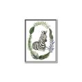 Picture of Palm Wreath Zebra _GroupedProduct_Rectangle_Portrait_Mini_ _GroupedProduct_Rectangle_Portrait_Canvas_Framed_