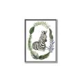 Picture of Palm Wreath Zebra _GroupedProduct_Rectangle_Portrait_Mini_ _GroupedProduct_Rectangle_Portrait_Canvas_Framed_