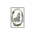 Picture of Palm Wreath Zebra _GroupedProduct_Rectangle_Portrait_Mini_ _GroupedProduct_Rectangle_Portrait_Canvas_Framed_