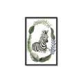 Picture of Palm Wreath Zebra _GroupedProduct_Rectangle_Portrait_Mini_ _GroupedProduct_Rectangle_Portrait_Canvas_Framed_