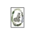 Picture of Palm Wreath Zebra _GroupedProduct_Rectangle_Portrait_Mini_ _GroupedProduct_Rectangle_Portrait_Canvas_Framed_