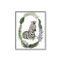 Picture of Palm Wreath Zebra _GroupedProduct_Rectangle_Portrait_Mini_ _GroupedProduct_Rectangle_Portrait_Canvas_Framed_
