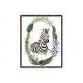 Picture of Palm Wreath Zebra _GroupedProduct_Rectangle_Portrait_Mini_ _GroupedProduct_Rectangle_Portrait_Canvas_Framed_