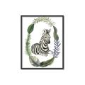 Picture of Palm Wreath Zebra _GroupedProduct_Rectangle_Portrait_Mini_ _GroupedProduct_Rectangle_Portrait_Canvas_Framed_