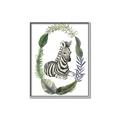 Picture of Palm Wreath Zebra _GroupedProduct_Rectangle_Portrait_Mini_ _GroupedProduct_Rectangle_Portrait_Canvas_Framed_