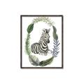 Picture of Palm Wreath Zebra _GroupedProduct_Rectangle_Portrait_Mini_ _GroupedProduct_Rectangle_Portrait_Canvas_Framed_