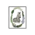 Picture of Palm Wreath Zebra _GroupedProduct_Rectangle_Portrait_Mini_ _GroupedProduct_Rectangle_Portrait_Canvas_Framed_