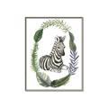 Picture of Palm Wreath Zebra _GroupedProduct_Rectangle_Portrait_Mini_ _GroupedProduct_Rectangle_Portrait_Canvas_Framed_