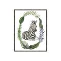 Picture of Palm Wreath Zebra _GroupedProduct_Rectangle_Portrait_Mini_ _GroupedProduct_Rectangle_Portrait_Canvas_Framed_