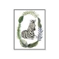 Picture of Palm Wreath Zebra _GroupedProduct_Rectangle_Portrait_Mini_ _GroupedProduct_Rectangle_Portrait_Canvas_Framed_