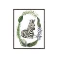 Picture of Palm Wreath Zebra _GroupedProduct_Rectangle_Portrait_Mini_ _GroupedProduct_Rectangle_Portrait_Canvas_Framed_