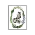 Picture of Palm Wreath Zebra _GroupedProduct_Rectangle_Portrait_Mini_ _GroupedProduct_Rectangle_Portrait_Canvas_Framed_