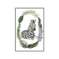 Picture of Palm Wreath Zebra _GroupedProduct_Rectangle_Portrait_Mini_ _GroupedProduct_Rectangle_Portrait_Canvas_Framed_