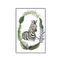 Picture of Palm Wreath Zebra _GroupedProduct_Rectangle_Portrait_Mini_ _GroupedProduct_Rectangle_Portrait_Canvas_Framed_