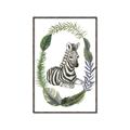 Picture of Palm Wreath Zebra _GroupedProduct_Rectangle_Portrait_Mini_ _GroupedProduct_Rectangle_Portrait_Canvas_Framed_