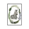 Picture of Palm Wreath Zebra _GroupedProduct_Rectangle_Portrait_Mini_ _GroupedProduct_Rectangle_Portrait_Canvas_Framed_