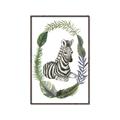 Picture of Palm Wreath Zebra _GroupedProduct_Rectangle_Portrait_Mini_ _GroupedProduct_Rectangle_Portrait_Canvas_Framed_