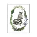 Picture of Palm Wreath Zebra _GroupedProduct_Rectangle_Portrait_Mini_ _GroupedProduct_Rectangle_Portrait_Canvas_Framed_