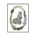 Picture of Palm Wreath Zebra _GroupedProduct_Rectangle_Portrait_Mini_ _GroupedProduct_Rectangle_Portrait_Canvas_Framed_