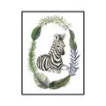 Picture of Palm Wreath Zebra _GroupedProduct_Rectangle_Portrait_Mini_ _GroupedProduct_Rectangle_Portrait_Canvas_Framed_