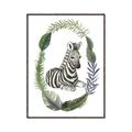Picture of Palm Wreath Zebra _GroupedProduct_Rectangle_Portrait_Mini_ _GroupedProduct_Rectangle_Portrait_Canvas_Framed_