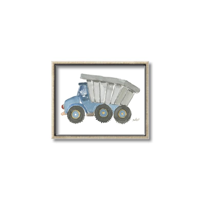Picture of Blue Dump T _GroupedProduct_Rectangle_Landscape_Mini_ _GroupedProduct_Rectangle_Landscape_Canvas_Framed_