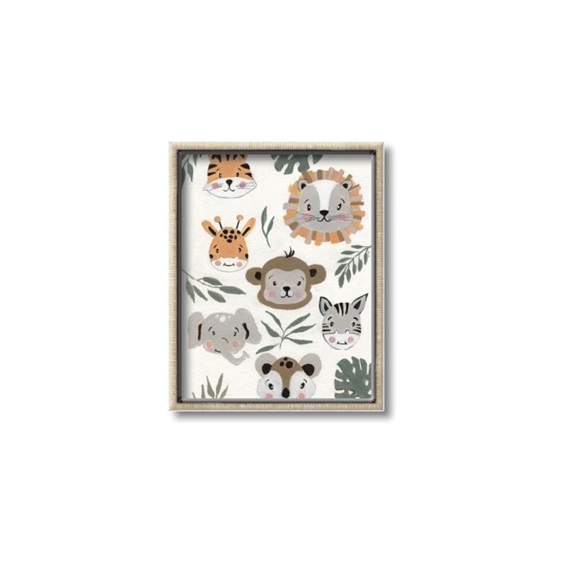 Picture of Safari Heads I (make bkg white) _GroupedProduct_Rectangle_Portrait_Mini_ _GroupedProduct_Rectangle_Portrait_Canvas_Framed_