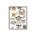 Picture of Safari Heads I (make bkg white) _GroupedProduct_Rectangle_Portrait_Mini_ _GroupedProduct_Rectangle_Portrait_Canvas_Framed_