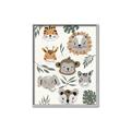 Picture of Safari Heads I (make bkg white) _GroupedProduct_Rectangle_Portrait_Mini_ _GroupedProduct_Rectangle_Portrait_Canvas_Framed_
