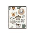 Picture of Safari Heads I (make bkg white) _GroupedProduct_Rectangle_Portrait_Mini_ _GroupedProduct_Rectangle_Portrait_Canvas_Framed_