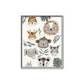 Picture of Safari Heads I (make bkg white) _GroupedProduct_Rectangle_Portrait_Mini_ _GroupedProduct_Rectangle_Portrait_Canvas_Framed_