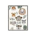 Picture of Safari Heads I (make bkg white) _GroupedProduct_Rectangle_Portrait_Mini_ _GroupedProduct_Rectangle_Portrait_Canvas_Framed_