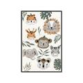 Picture of Safari Heads I (make bkg white) _GroupedProduct_Rectangle_Portrait_Mini_ _GroupedProduct_Rectangle_Portrait_Canvas_Framed_