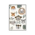 Picture of Safari Heads I (make bkg white) _GroupedProduct_Rectangle_Portrait_Mini_ _GroupedProduct_Rectangle_Portrait_Canvas_Framed_