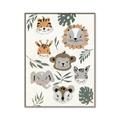 Picture of Safari Heads I (make bkg white) _GroupedProduct_Rectangle_Portrait_Mini_ _GroupedProduct_Rectangle_Portrait_Canvas_Framed_