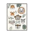 Picture of Safari Heads I (make bkg white) _GroupedProduct_Rectangle_Portrait_Mini_ _GroupedProduct_Rectangle_Portrait_Canvas_Framed_