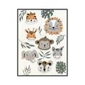 Picture of Safari Heads I (make bkg white) _GroupedProduct_Rectangle_Portrait_Mini_ _GroupedProduct_Rectangle_Portrait_Canvas_Framed_