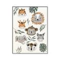 Picture of Safari Heads I (make bkg white) _GroupedProduct_Rectangle_Portrait_Mini_ _GroupedProduct_Rectangle_Portrait_Canvas_Framed_