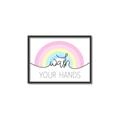 Picture of Wash your hands pastel  _GroupedProduct_Rectangle_Landscape_Mini_ _GroupedProduct_Rectangle_Landscape_Canvas_Framed_
