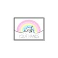 Picture of Wash your hands pastel  _GroupedProduct_Rectangle_Landscape_Mini_ _GroupedProduct_Rectangle_Landscape_Canvas_Framed_